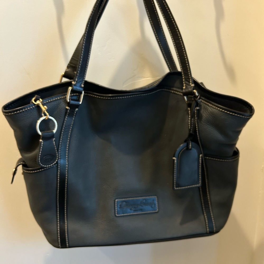 Vintage Dooney & Bourke Gray Leather Tote